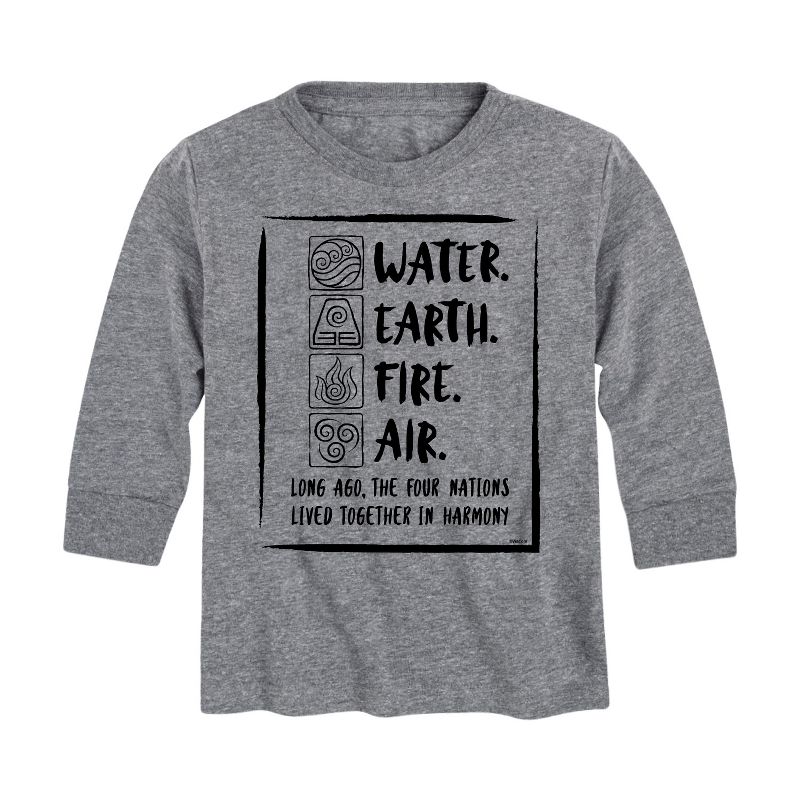Boys' - Avatar: The Last Airbender - Elements Harmony Long Sleeve Graphic T-Shirt