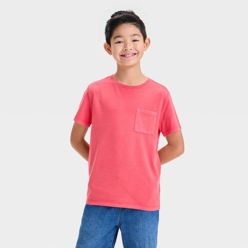 Boys' Short Sleeve Washed Pocket T-Shirt - Cat & Jack™