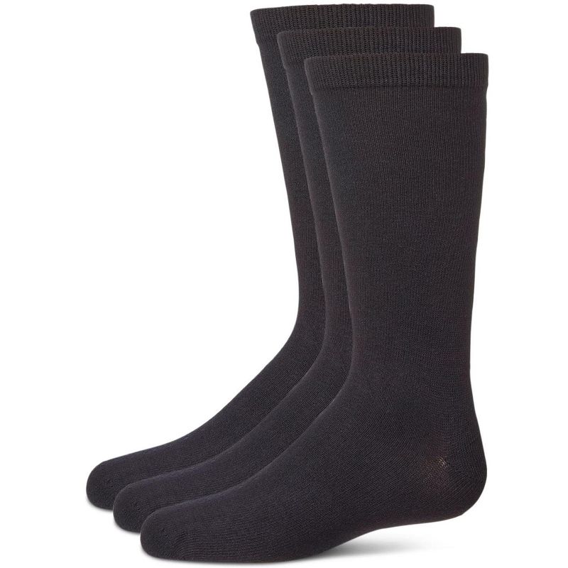 Memoi Boys' 3 Pair Pack Flat Crew Socks