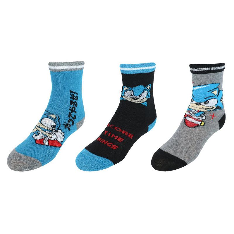 جوارب سونيك القنفذ للأطفال من Textiel Trade Time Ring المبتكرة (عبوة من 3 قطع)