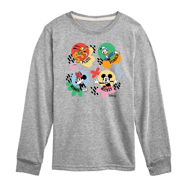 Boys' - Disney - Mickey, Minnie, Pluto & Donald Long Sleeve Graphic T-Shirt