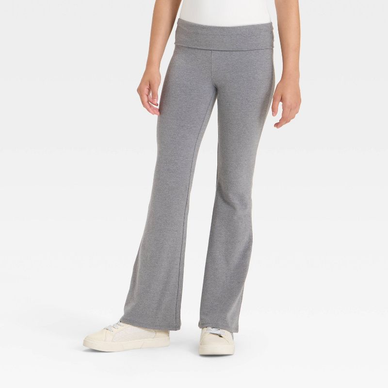 Girls' Foldover Waist Flare Leggings - art class™
