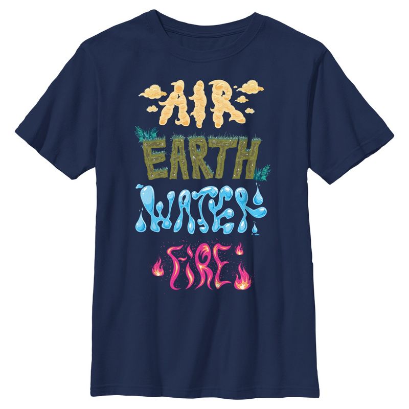 تي شيرت للأولاد من Elemental Air Earth Water Fire