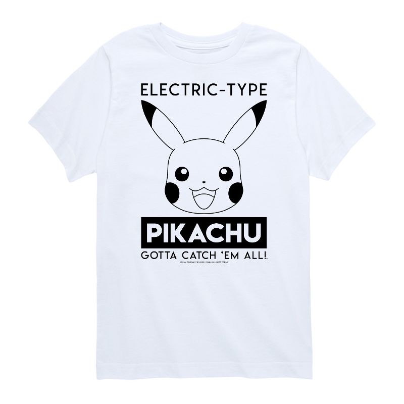 Boys' - Pokémon - Electric Type Pikachu Short Sleeve Graphic T-Shirt