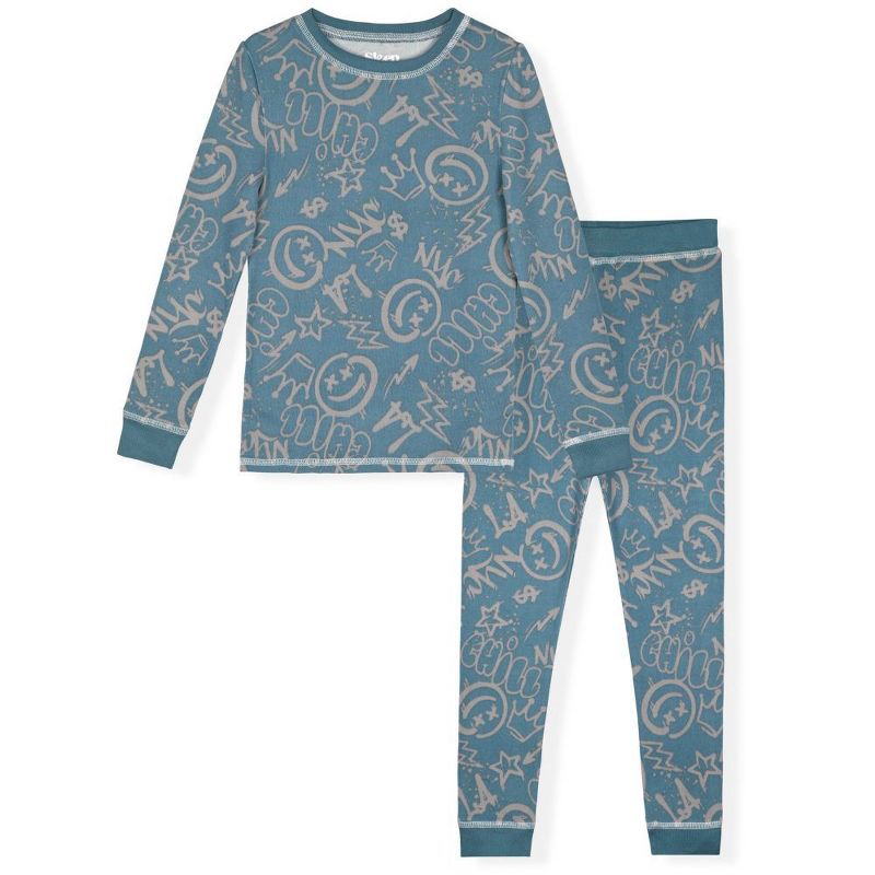 Sleep On It Boys 2-Piece Super Soft Jersey Long Sleeve Snug-Fit Pajama Set - Toddler Pajamas to Boys Pajama Sets