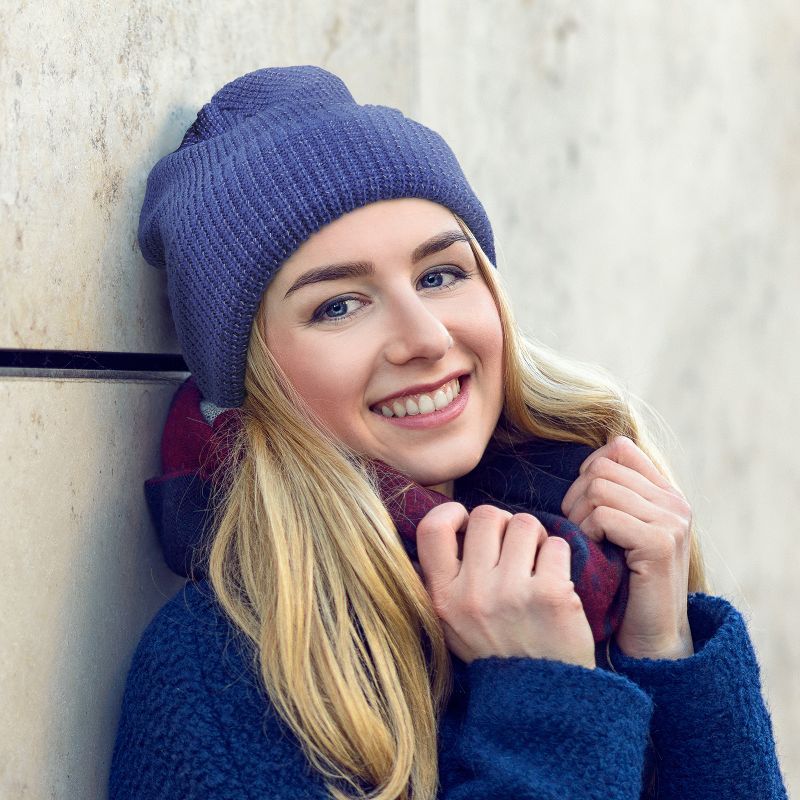 Terra Kid's Teen's Beanie Plain Knit Hat