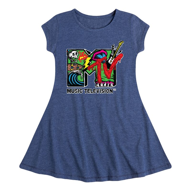 Girls' - MTV - Skater Fit & Flair Cap Sleeve Dress