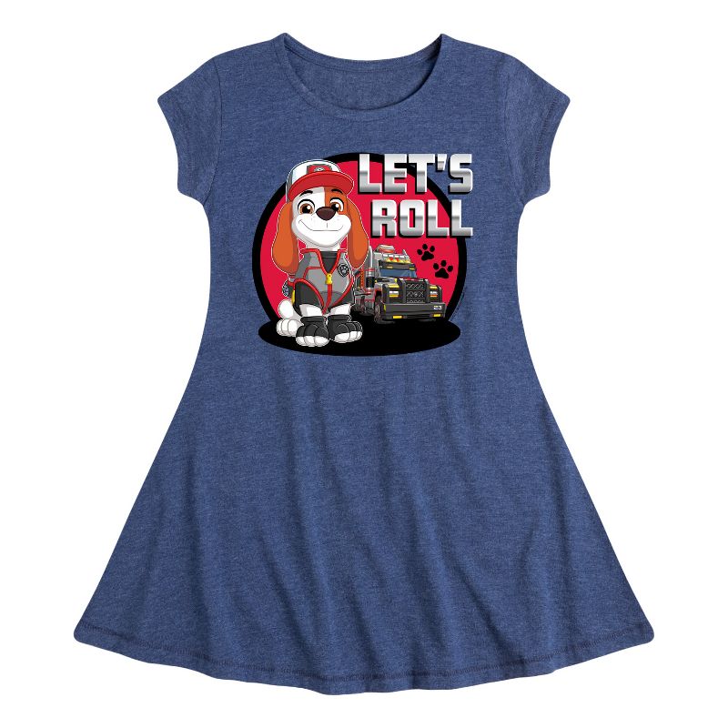Girls' - Paw Patrol - Let's Roll Al Fit & Flair Cap Sleeve Dress