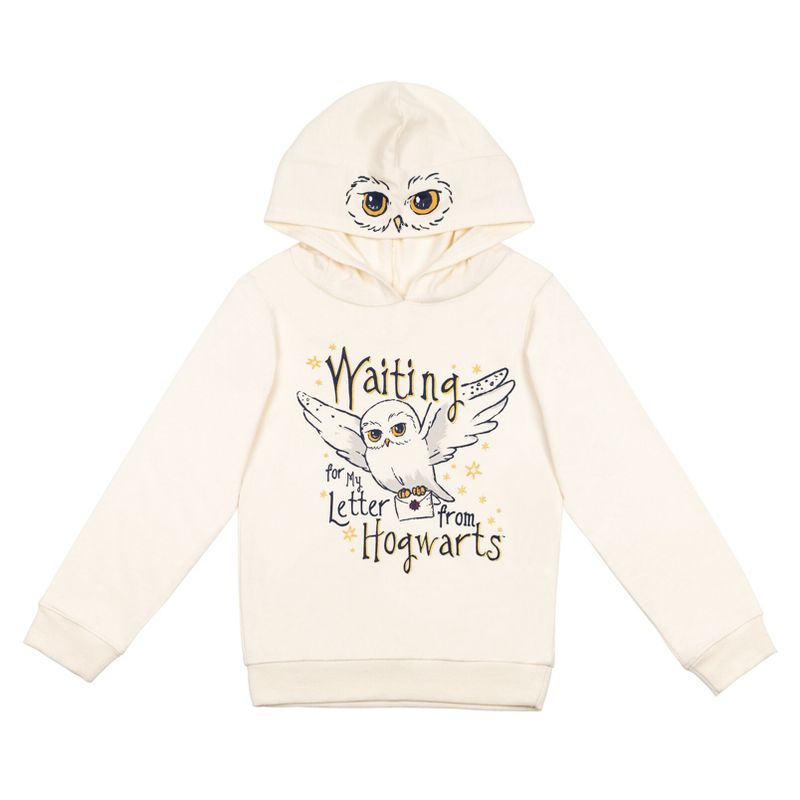 Harry Potter Hogwarts Hedwig Owl Slytherin Hufflepuff Ravenclaw Girls French Terry Pullover Hoodie Toddler to Big Kid