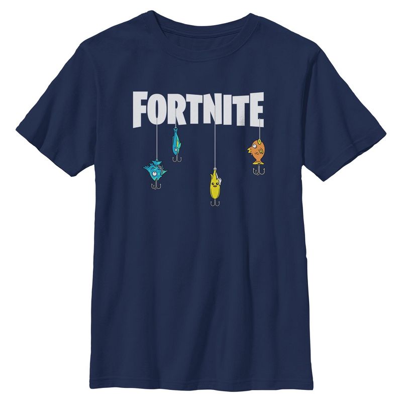 تي شيرت أبيض بشعار Fortnite Fishing Lure للأولاد