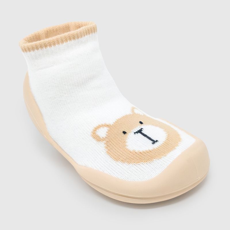 Komuello Toddler Boy/ Girl First Walk Sock Shoes Mini Bear