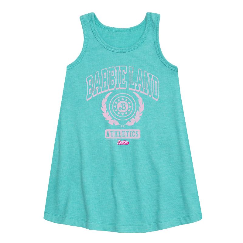 Girls' - Barbie - Barbie Land Athletics Graphic Sleeveless Aline Dress