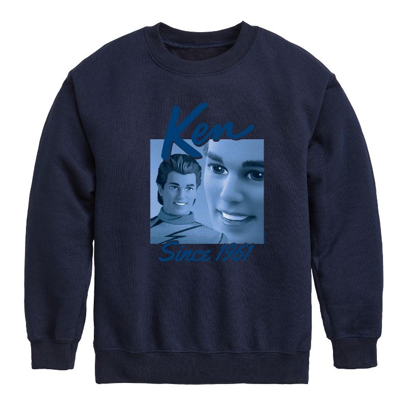 Boys' - Barbie - Ken Since 1961 Graphic Long Sleeve Fleece Sweatshirt