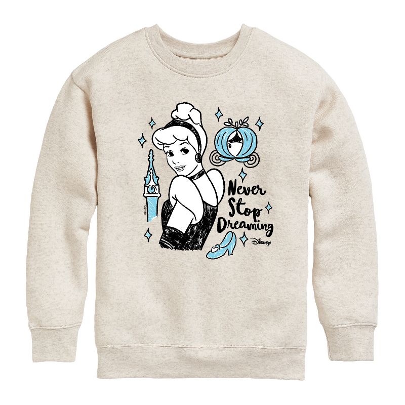 Boys' - Disney - Never Stop Dreaming Graphic Long Sleeve Fleece Sweatshirt
