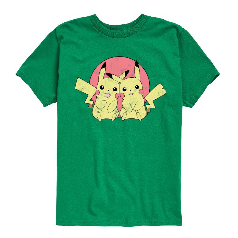 Boys' - Pokémon - Pikachu Group In Circle Short Sleeve Graphic T-Shirt