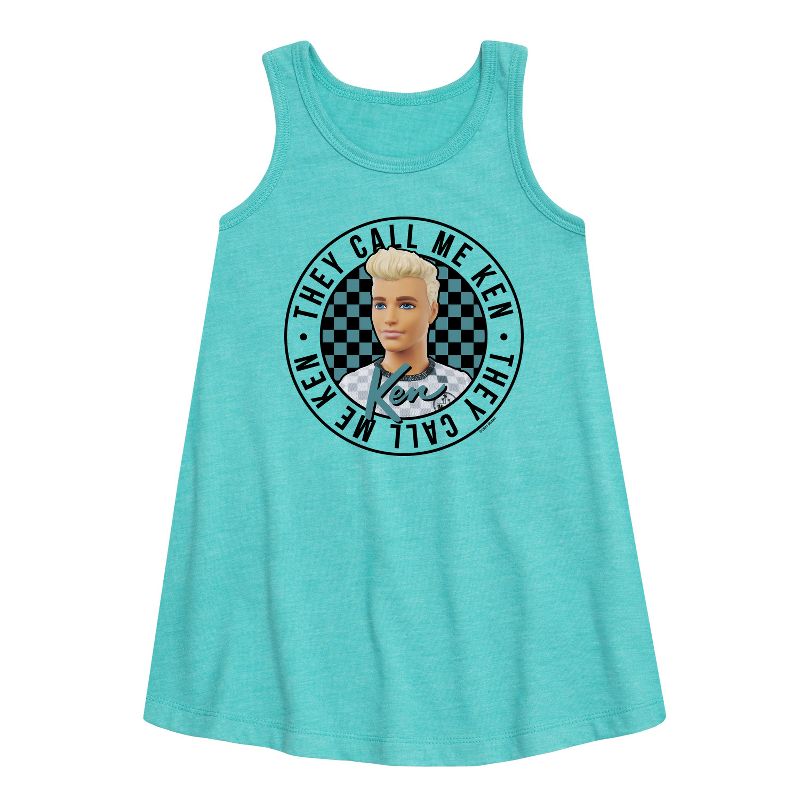 Girls' - Barbie - They Call Me Ken Graphic Sleeveless Aline Dress