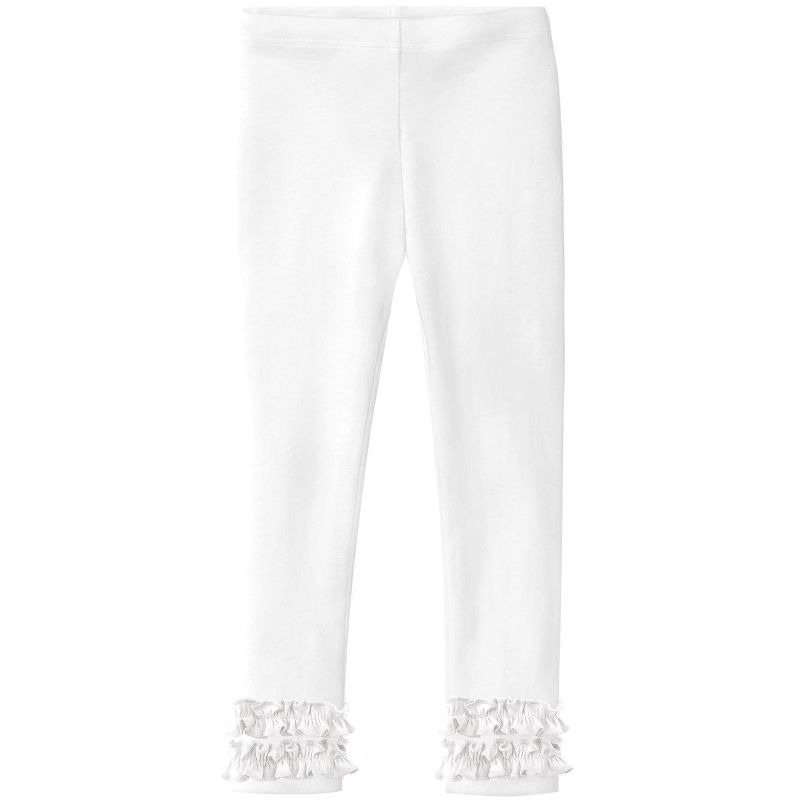 City Threads USA-Made Girls Soft Cotton Ruffle Leggings