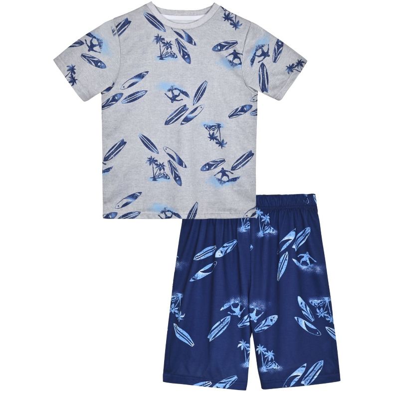 Sleep On It Boys 2-Piece Short-Sleeve Jersey Pajama Shorts Set