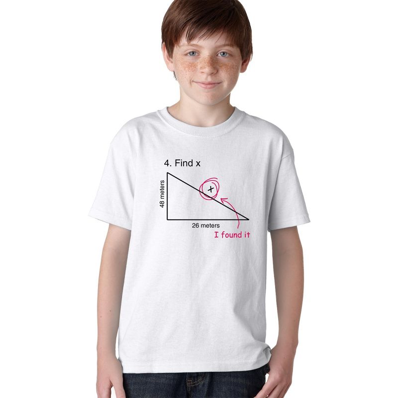 Find X Youth T Shirt Funny Variable Student Classroom Math Teacher Tee For Kids - Crazy Dog Youth T Shirt