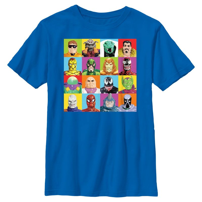 Boy's Spider-Man: Beyond Amazing Toy Villain Squares T-Shirt