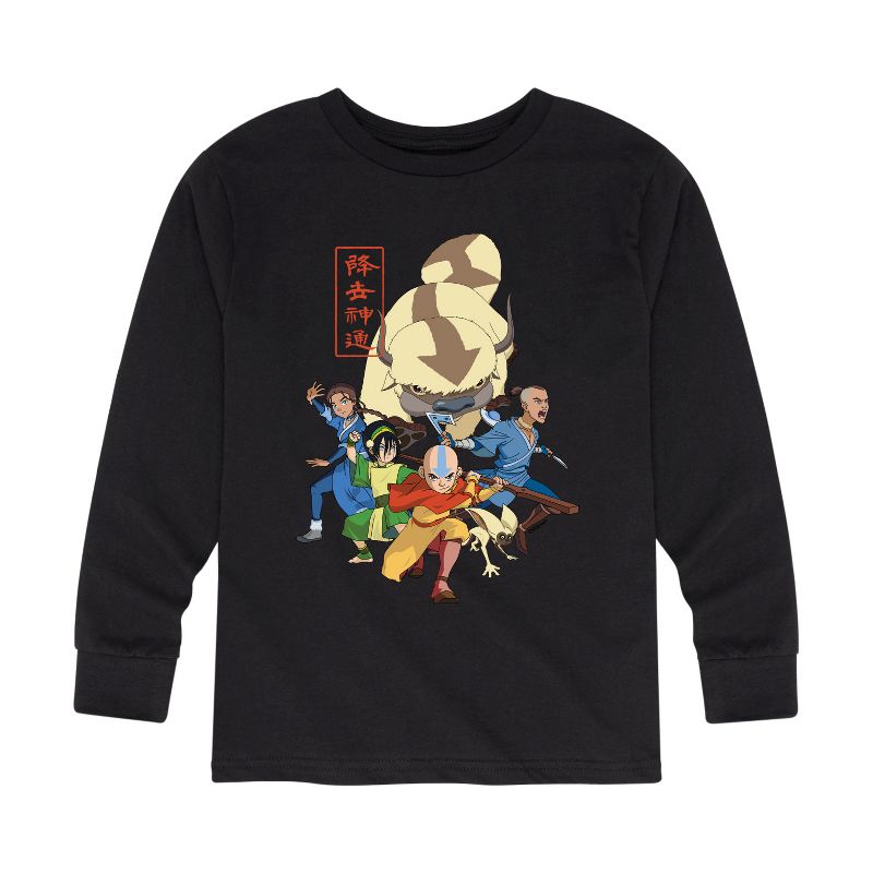 Boys' - Avatar: The Last Airbender - Aang Group Long Sleeve Graphic T-Shirt