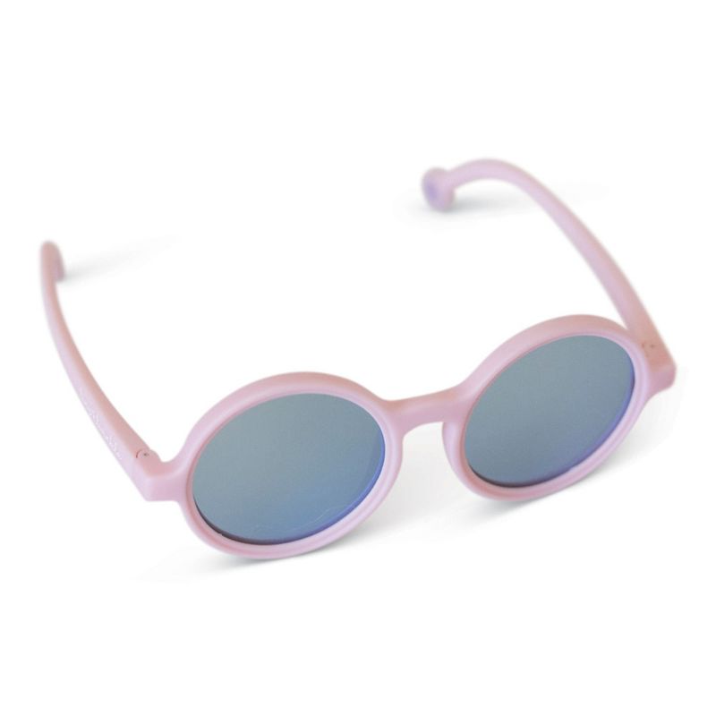 Tiny Twinkle Toddler Round Retro Polarized Flexible Sunglasses with Strap, Ages 0-48 months