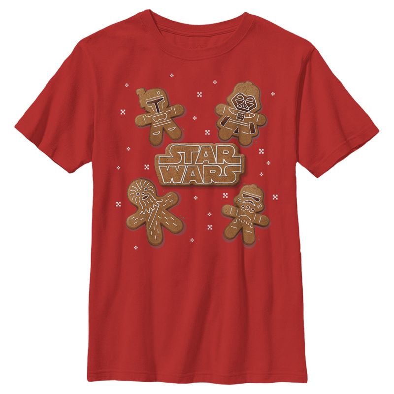 Boy's Star Wars Christmas Gingerbread Characters T-Shirt