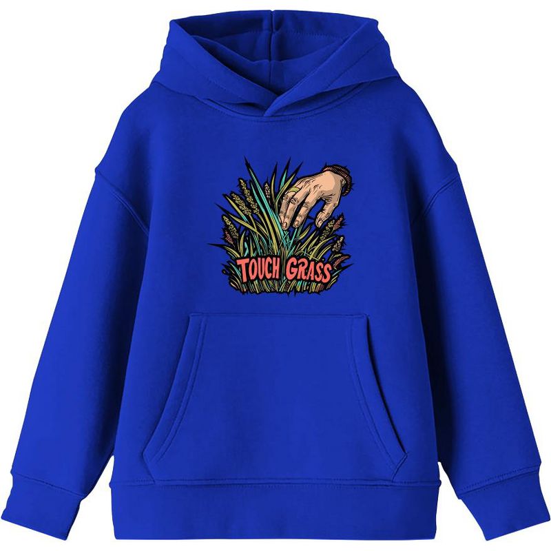 Labbing Touch Grass Gamer Nerd Youth Long Sleeve Hoodie