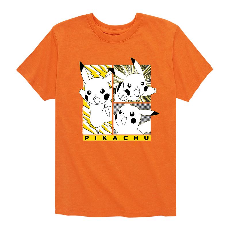 Boys' - Pokémon - Pikachu Manga Art Short Sleeve Graphic T-Shirt
