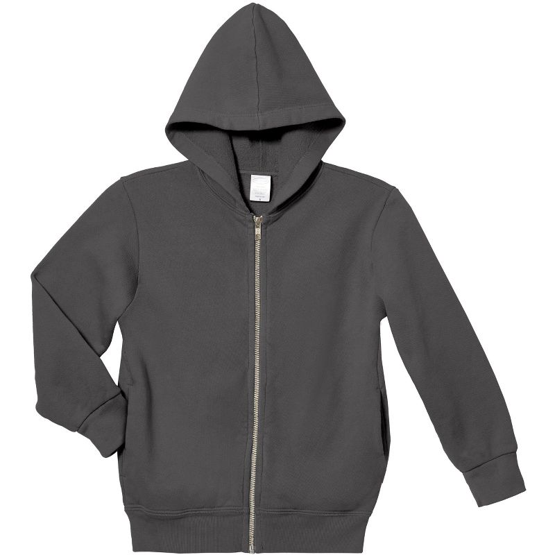 City Threads 100% Cotton Kids Unisex Soft Fleece Zip Hoodie with Inner Pockets - USA-Made