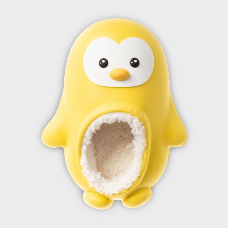 FOAMWALK Toddler Unisex Novelty House Clogs with Faux Fur Lining - Penguin Slippers for Toddler Boys/Girls