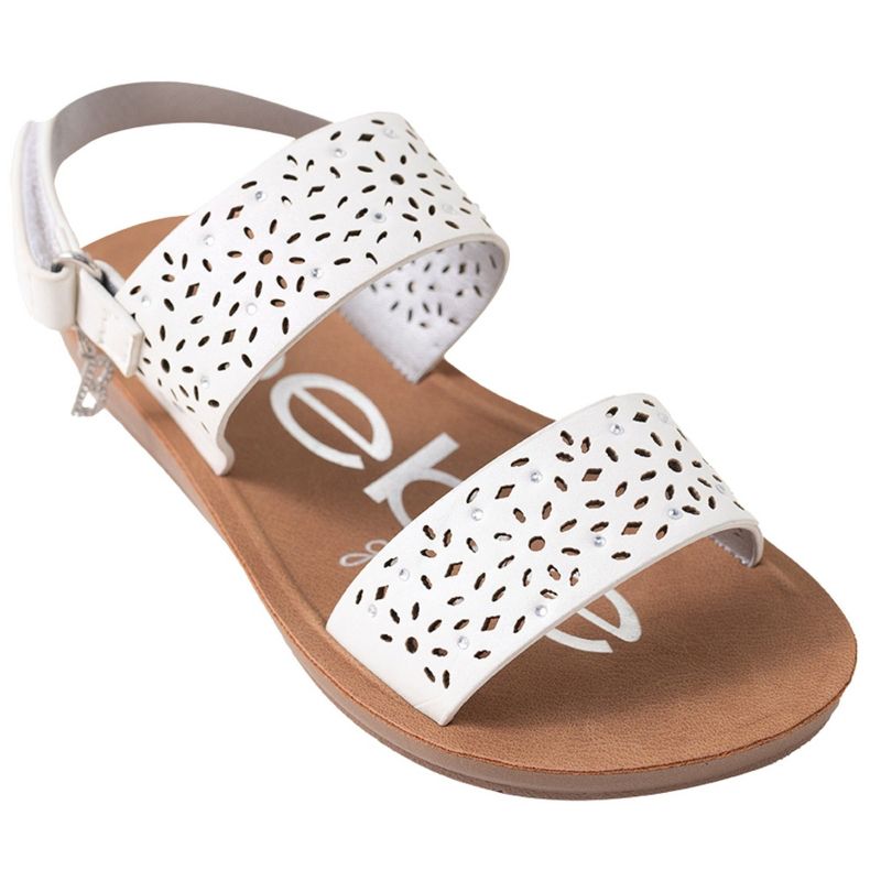 bebe Girls' Sandals - Kids' Open Toe Summer Shoes, Perfect Flat Sandals for Girls (Little Girl/Big Girl)