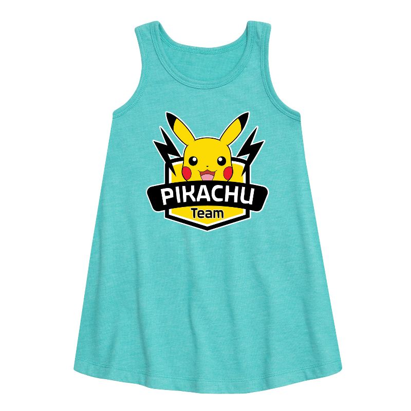 Girls' - Pokémon - Team Pikachu Graphic Sleeveless Aline Dress