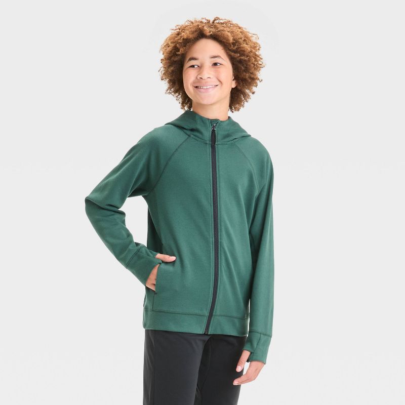 Boys' Premium Fleece Full Zip Hoodie - All In Motion™