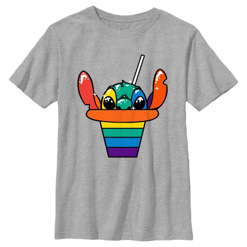 Boy's Lilo & Stitch Rainbow Shave Ice Stitch T-Shirt