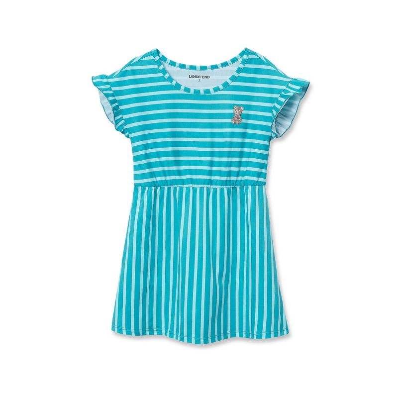 Lands' End Kids Short Sleeve Gathered Waist Tunic Top