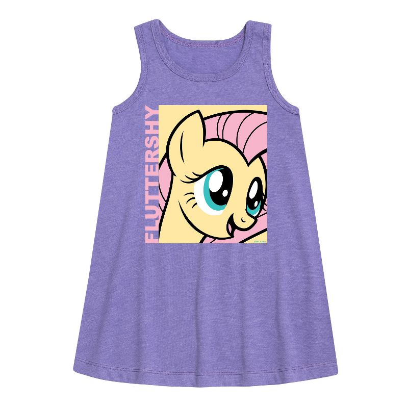 Girls' - My Little Pony - Fluttershy Graphic Sleeveless Aline Dress