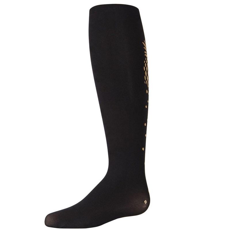 Memoi Girls' Pretty Pineapple Opaque Tights