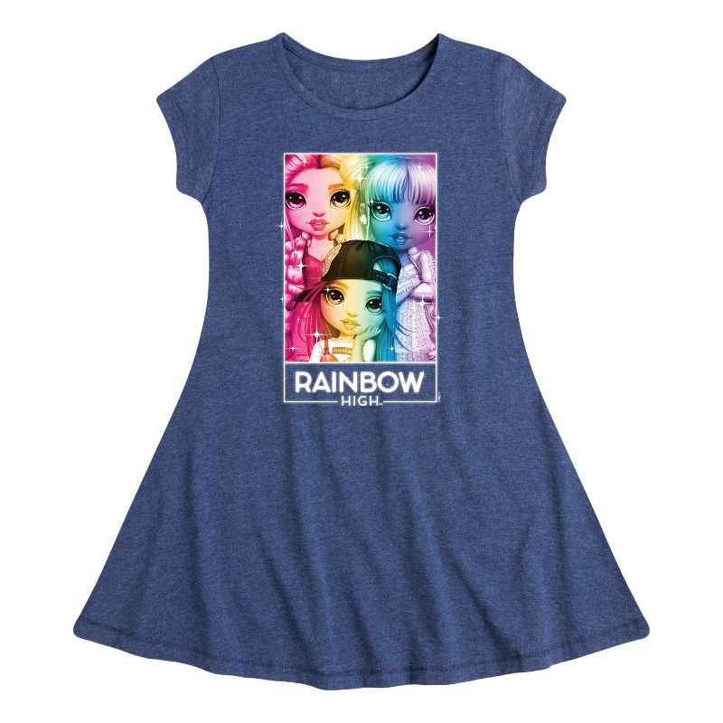 Girls' - Rainbow High - Rainbow Sparkle Box Fit & Flair Cap Sleeve Dress
