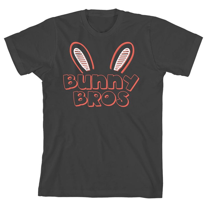 Bunny Bros Sketch Bunny Ears Crew Neck Short Sleeve Charcoal Boy's T-shirt