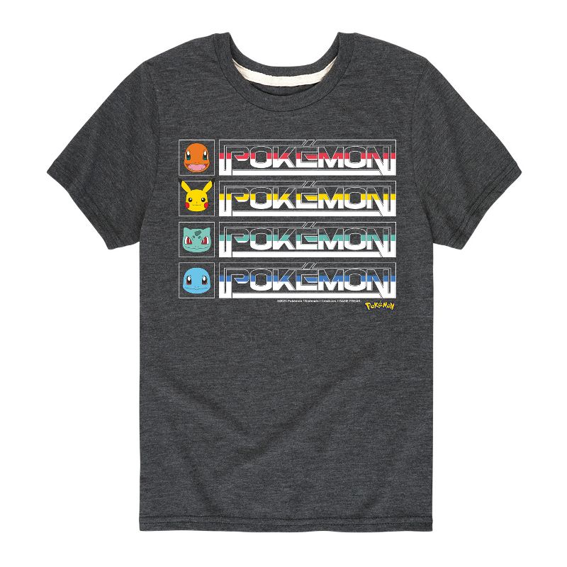 Boys' - Pokémon - Starter Pokémon Logo Short Sleeve Graphic T-Shirt