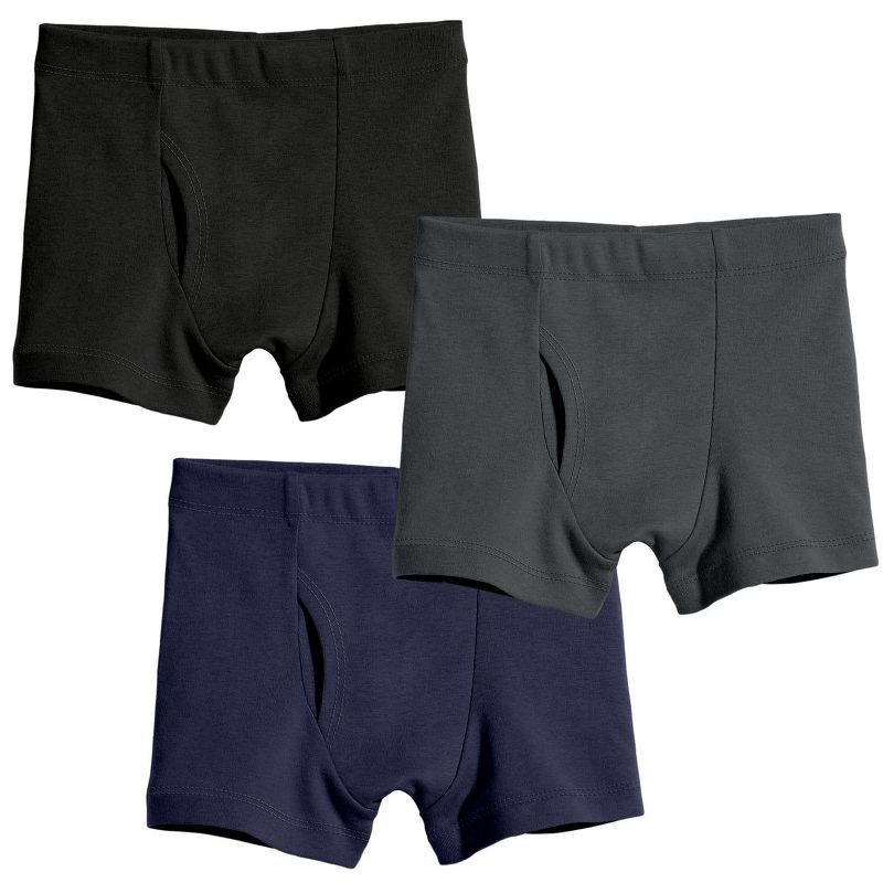 City Threads Boys 100% Organic Cotton Boxer Briefs, 3-Pack - USA-Made