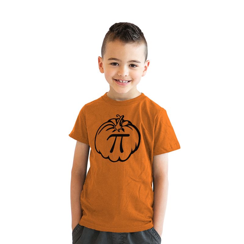Youth Pumpkin Pi T Shirt Funny Math Shirt Pie Tee Thanksgiving Tee for Kids - Crazy Dog Youth T Shirt