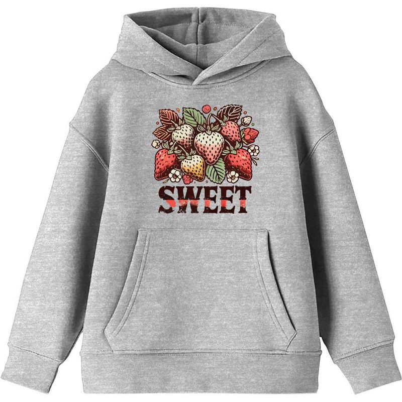 Sweet Strawberries Youth Long Sleeve Hoodie