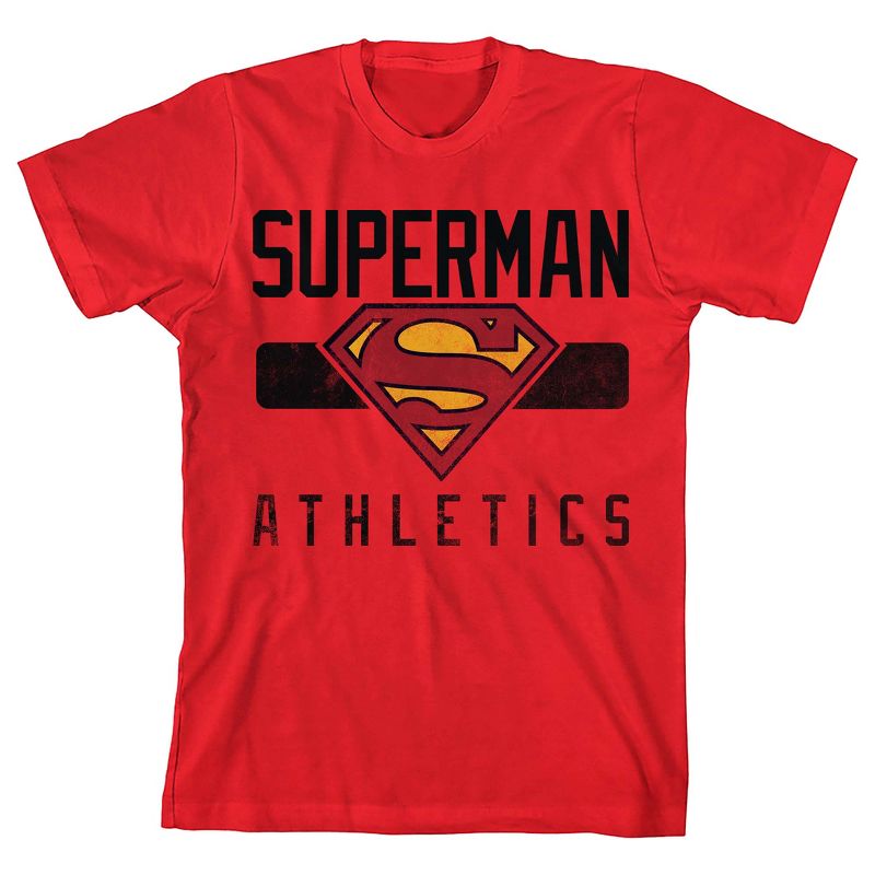 Superman Athletics Youth Red Graphic Tee