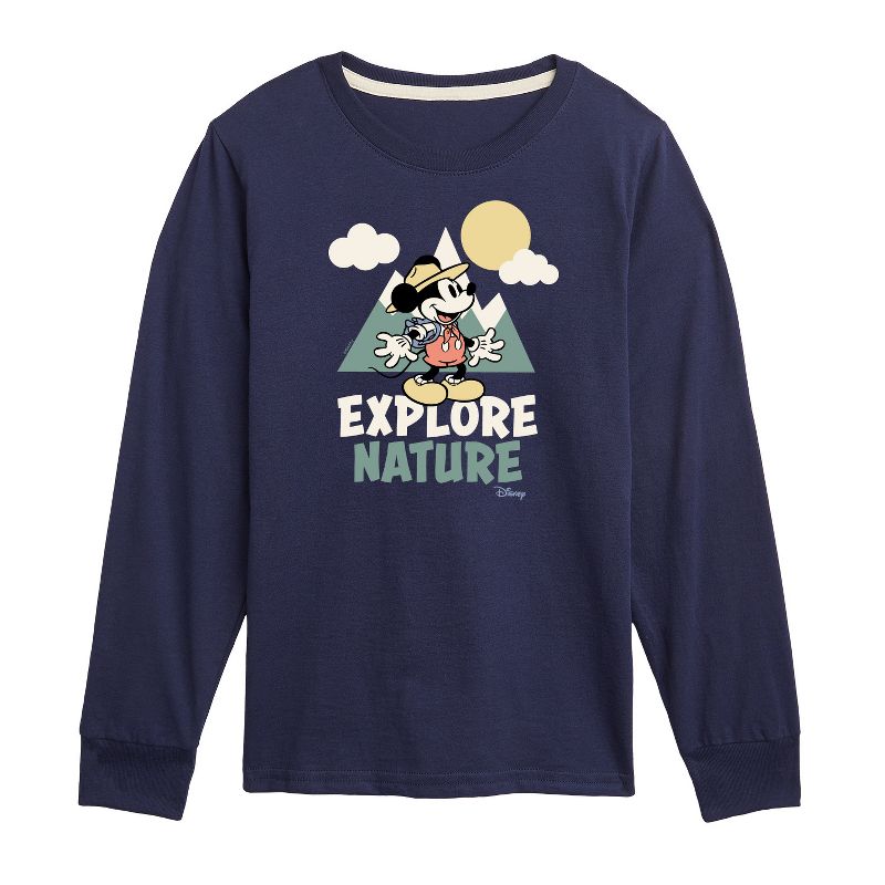 Boys' - Disney - Mickey Mouse Long Sleeve Graphic T-Shirt