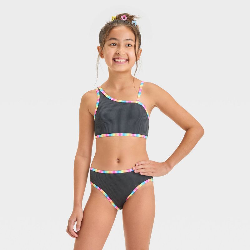 Girls' Striped Bikini Set - Cat & Jack™