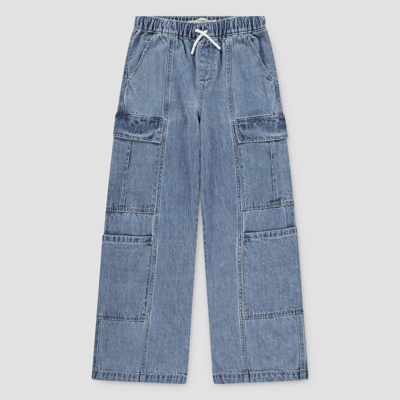 بنطلون جينز باراشوت كارجو للبنات من Levi's® - لون فاتح