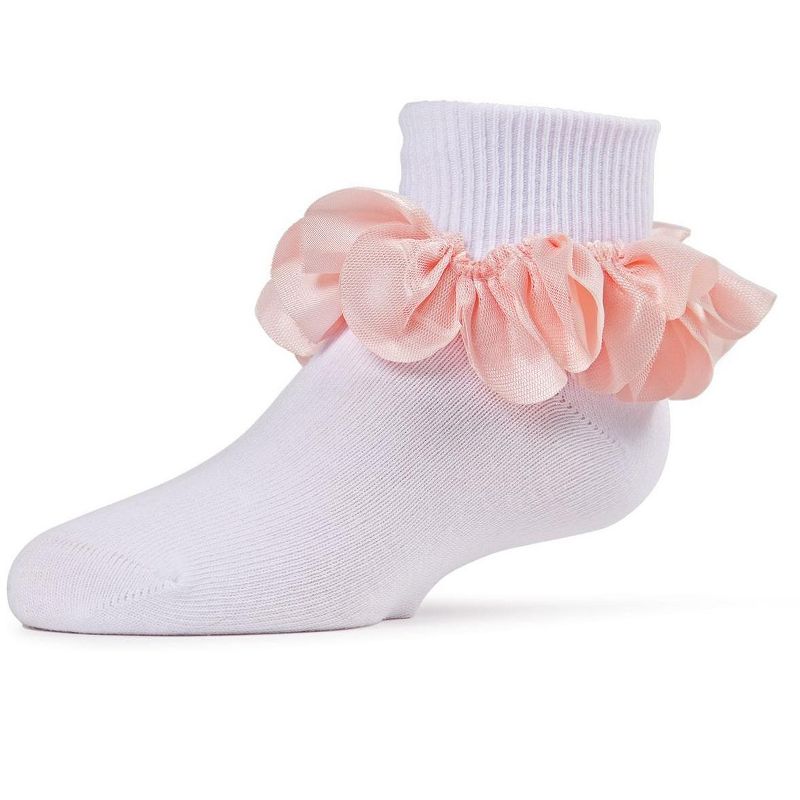 Memoi Hello Darlin' Flower Petal Cotton Blend Girls Anklet Socks