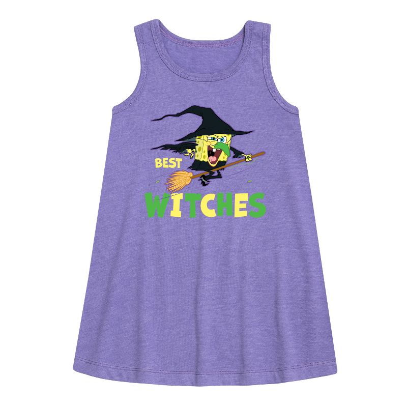 Girls' - SpongeBob SquarePants - Best Witches Graphic Sleeveless Aline Dress